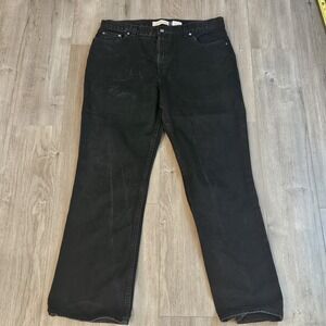 Vtg Gap Bootcut Jeans Womens 16 Black 33x32 Mid Rise Stretch Denim‎ Washed